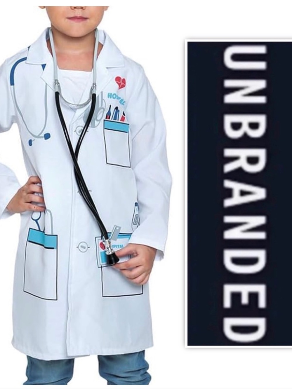 UNBRANDED Kids Professions Doctor Roleplay Jacket